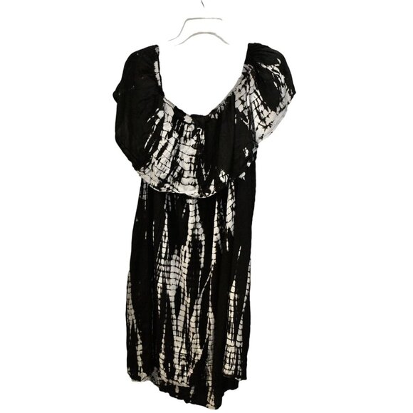New Women's Raviya Black Tie Dye Off the Shoulder Swim Suit Cover-Up Size OX NWT - Picture 1 of 9